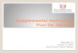 Supplemental Instruction Plan for 2012-13