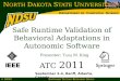 Safe Runtime Validation of Behavioral Adaptations in Autonomic Software