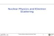 Nuclear Physics and Electron Scattering