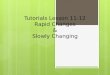 Tutorials Lesson 11-12 Rapid Changes & Slowly Changing