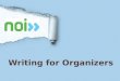 Writing for Organizers