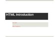 HTML  Introduction