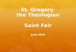 St.  Gregory  the  Theologian Saint  Fair June 2014