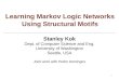 Learning  Markov Logic  Networks Using Structural Motifs