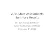 2011 State Assessments Summary Results