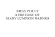 MISS POLLY A History of  Mary Lumpkin Barnes
