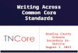 Writing Across Common Core Standards