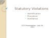 Statutory Violations
