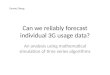 Can we reliably forecast individual 3G usage data?