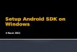 Setup Android SDK on Windows