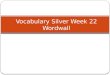 Vocabulary Silver  Week  22  Wordwall