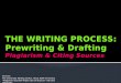THE WRITING PROCESS: Prewriting & Drafting Plagiarism & Citing Sources