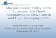 Macroeconomic Policy in the Eurozone: Are There Alternatives to Slow Growth and High Unemployment?