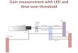 Gain measurement with LED and time-over-threshold