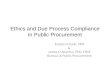 Ethics and Due Process Compliance in Public Procurement