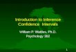Introduction to Inference Confidence  Intervals