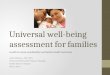 Universal well-being assessment for families