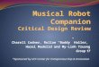 Musical Robot Companion Critical Design Review