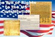 The Bill of Rights to the US Constitution