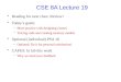 CSE 8A Lecture  19