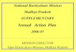 National Horticulture Mission Madhya Pradesh SUPPLEMENTARY Annual   Action  Plan  2006-07