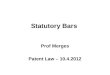 Statutory Bars