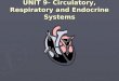 UNIT 9- Circulatory, Respiratory and Endocrine Systems