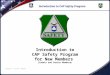 Introduction to CAP Safety Program for New Members  (Cadets and Senior Members)