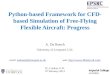 Python-based Framework for CFD-based Simulation of Free-Flying Flexible Aircraft: Progress
