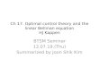 Ch  17. Optimal control theory and the linear Bellman  equation HJ  Kappen