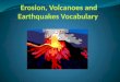 Erosion, Volcanoes and Earthquakes Vocabulary