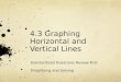 4.3 Graphing Horizontal and Vertical Lines