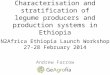 Characterisation  and stratification of legume  producers and production  systems in Ethiopia