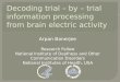 Decoding trial – by – trial information processing from brain electric activity