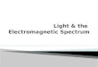 Light & the  Electromagnetic Spectrum