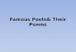 Famous Poets& Their Poems