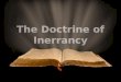 The Doctrine of Inerrancy