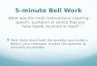5-minute Bell Work