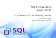 SQLintersection Session SQL37 SQL Server 2012 Availability Groups