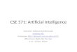 CSE 571: Artificial Intelligence