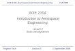 AOE 2104--Aerospace and Ocean Engineering Fall  2009