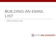 Building an email  list
