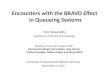 Encounters with the BRAVO Effect  in  Queueing  Systems