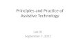Principles and Practice of Assistive Technology
