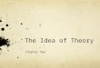 The Idea of Theory