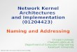 Wireless Embedded Systems (0120442x )  Naming and Addressing