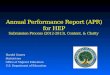 Annual Performance Report (APR) for HEP Submission Process (2012-2013), Content, & Clarity
