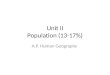 Unit II Population (13-17%)