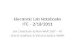 Electronic Lab Notebooks ITC – 2/18/2011