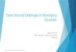 Cyber Security Challenges in Developing Countries